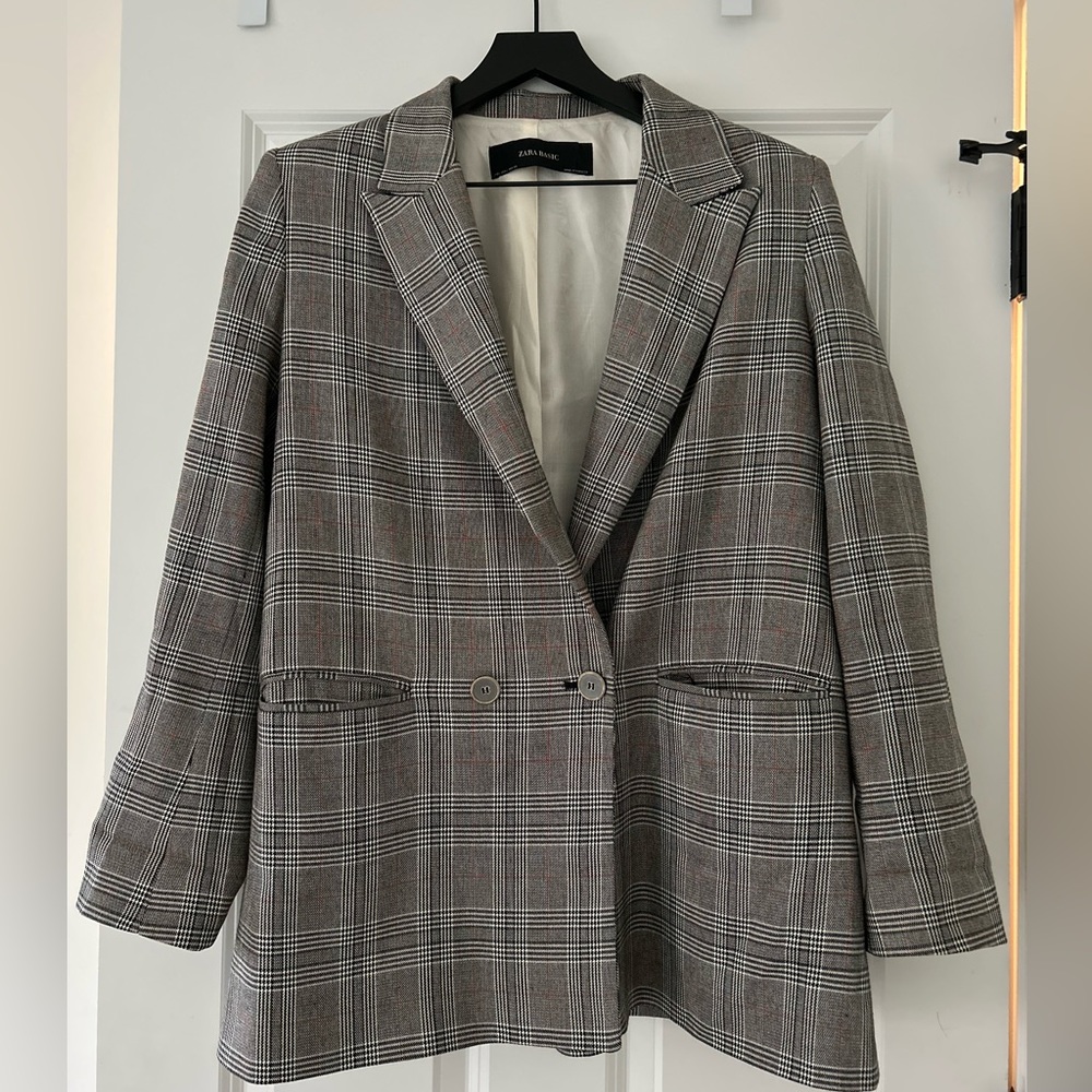 Oversized Plaid Blazer
